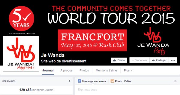 Page Facebook de JE WANDA MAGAZINE