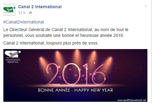 Canal 2 International Page Facebook