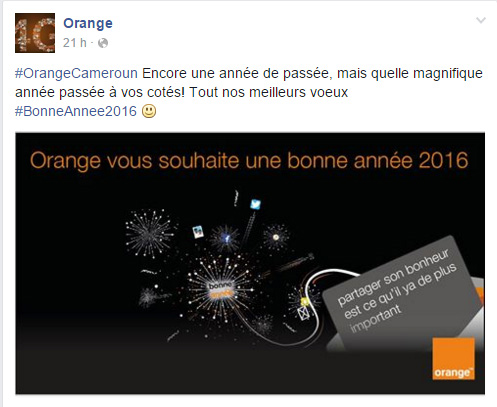 Orange Cameroun Page Facebook