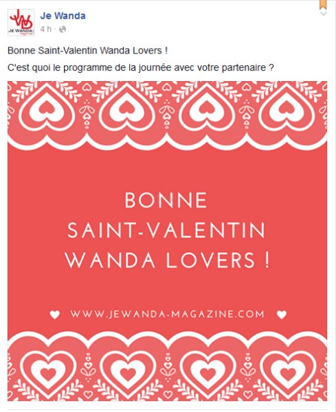 Page Facebook JE WANDA MAGAZINE