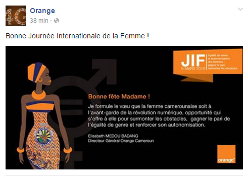 Page Facebook Orange Cameroun