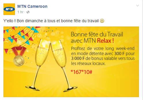 Page Facebook MTN Cameroon