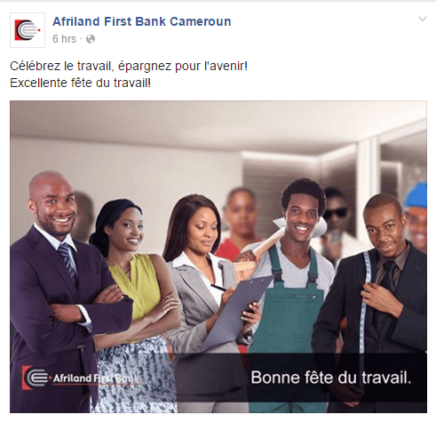Page Facebook AFRILAND FIRST BANK CAMEROUN