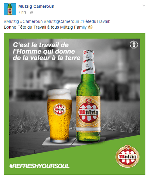 Page Facebook MUTZIG