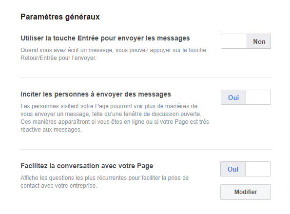 Guide Messagerie Page Facebook 2